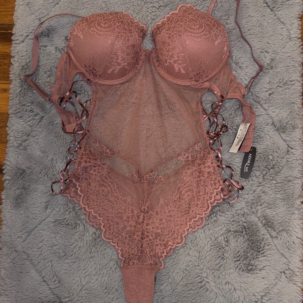 Adore Me Mauve Lace Chemise